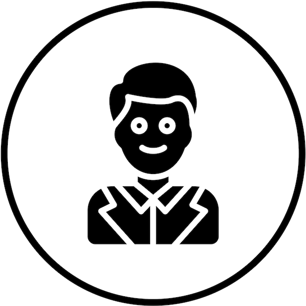 Asistente de diseño vectorial Estilo del icono del hombre