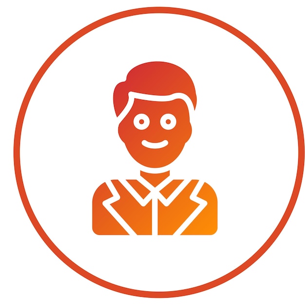 Asistente de diseño vectorial Estilo del icono del hombre
