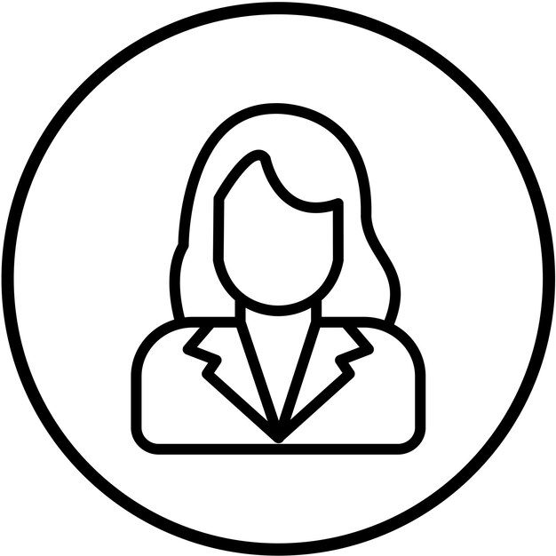 Asistente de diseño vectorial Estilo de icono de mujer