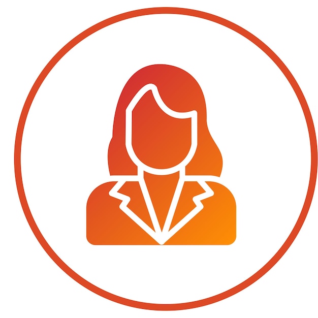 Asistente de diseño vectorial Estilo de icono de mujer