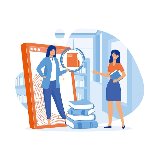 Asistente personal de hombre de negocios servicio en línea o plataforma vector plano ilustración moderna