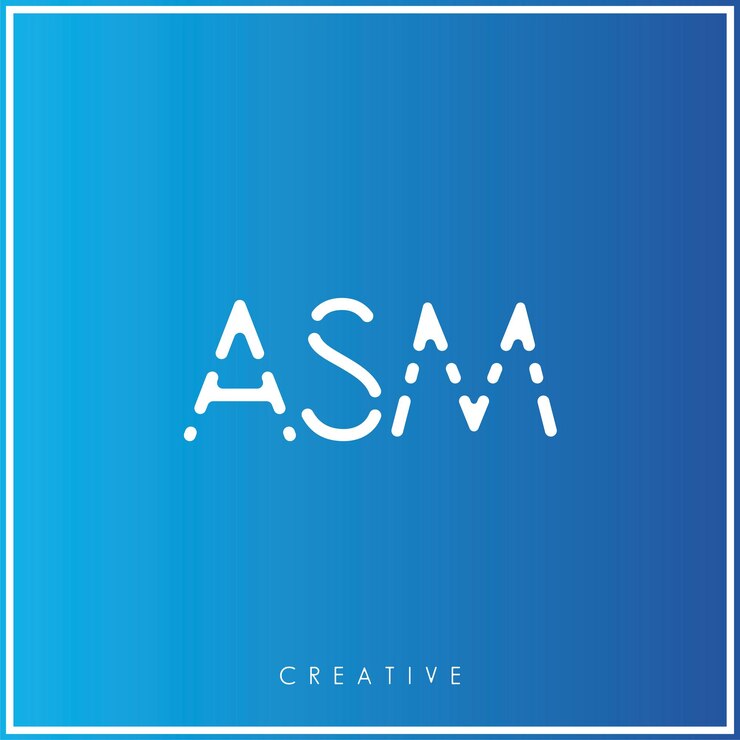 Vector asm creative vector latter diseño del logotipo minimal latter logo premium ilustración vectorial monograma