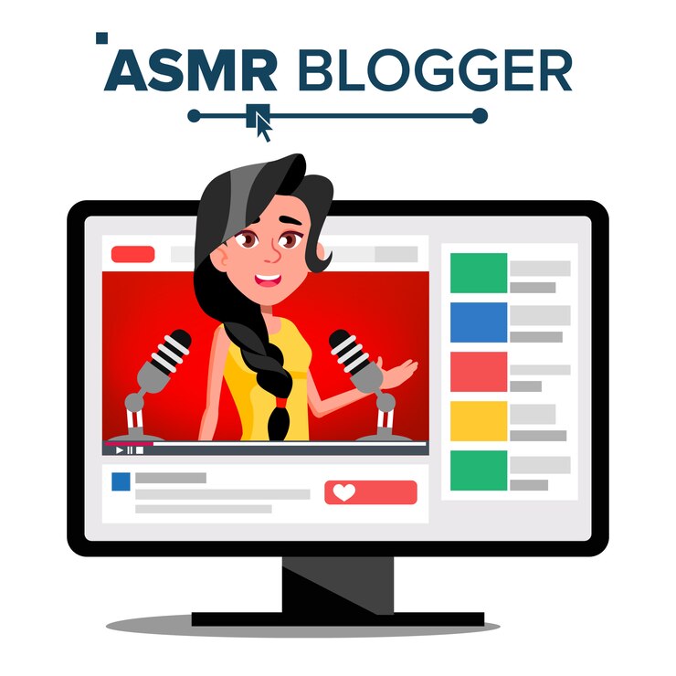 Vector asmr blogger channel