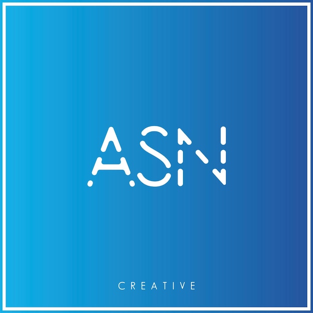 ASN Vector Creativo Diseño de Logotipo Último Minimal Lógico Último Ilustración Vector Premium Monograma