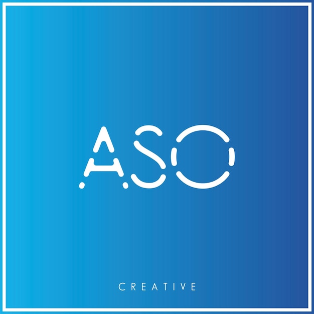 ASO Creative Vector Latter Diseño de logotipo Minimal Logotipo Latter Premium Ilustración vectorial Monograma