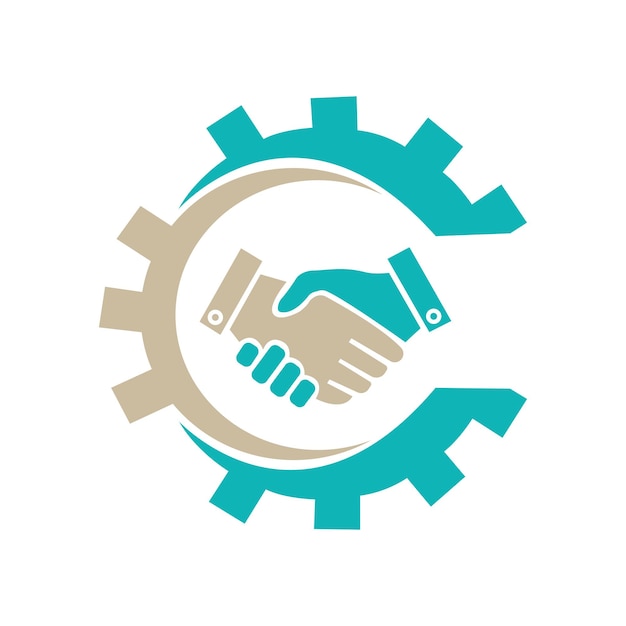 Asociación de diseño de logotipo de negocios Vector de empleo de negocios exitosos
