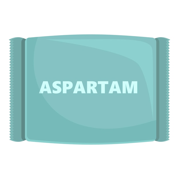 Aspartam pack icono dibujos animados vector comida vegana proteína de coco