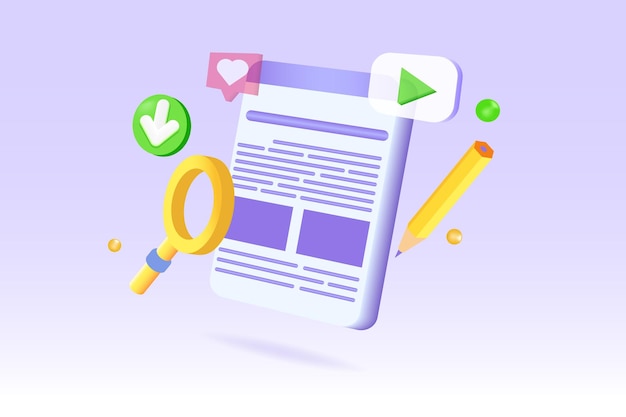 Aspecto del sitio web diseño web desarrollo web concepto ilustraciones vectoriales 3D