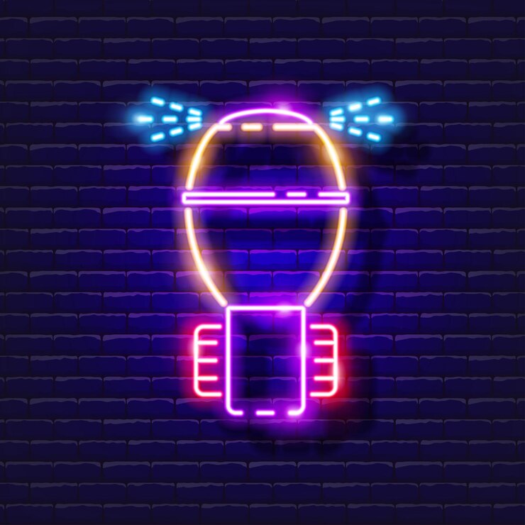 Vector aspersor circular para riego icono de neón sistema de riego sistema de riego manguera y accesorios signo brillante ilustración vectorial para el diseño del sitio web publicidad tienda de productos