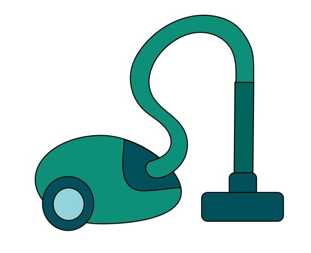 La aspiradora aislada sobre un fondo blanco El aparato doméstico El logotipo del ícono de limpieza