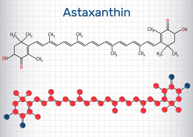 La astaxantina es un cetocarotenoide que pertenece a la clase de terpenos químicos