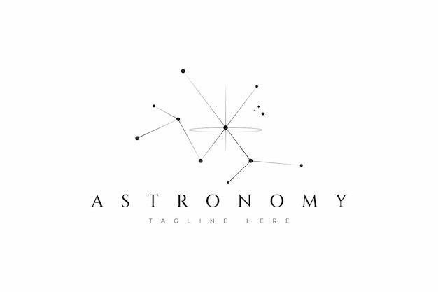 Astrología Astronomía Signo Astrológico Símbolo Logotipo Abstracto Ciencia Esotérica Marca De Moda Cósmica