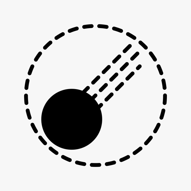 astrología caída meteoros espacio planetas ilustración vectorial icono plano diseño de logotipo aislado