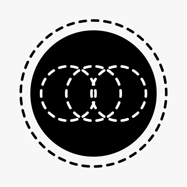 astrología órbita galáctica espacio planetas vector plano icono concepto de logotipo media luna aislada