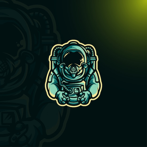 Astronaut gaming logo