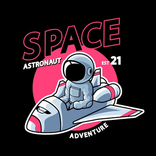 Vector astronauta en barcos