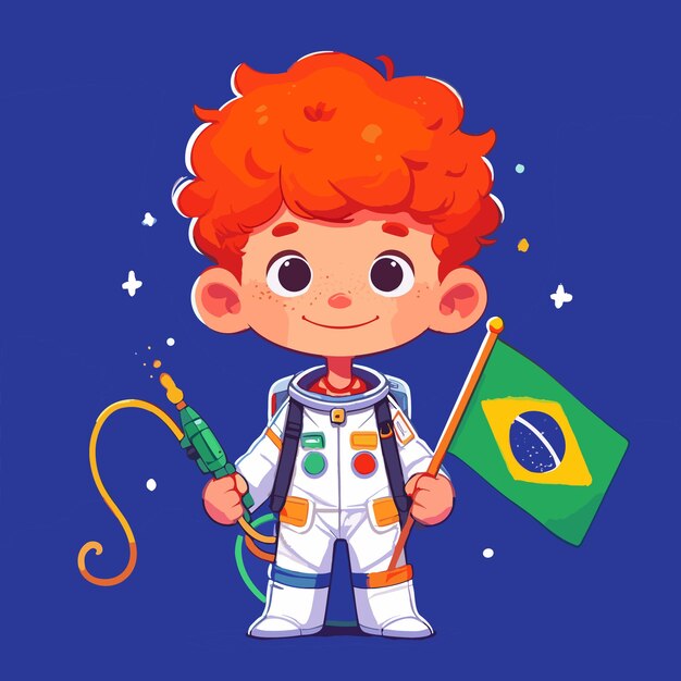 Vector astronauta brasileiro