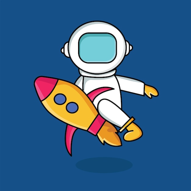 El astronauta y el cohete