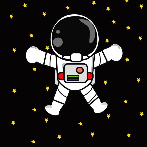 astronauta de dibujos animados de vector