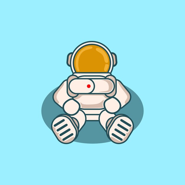 astronauta en diseño plano con actividades