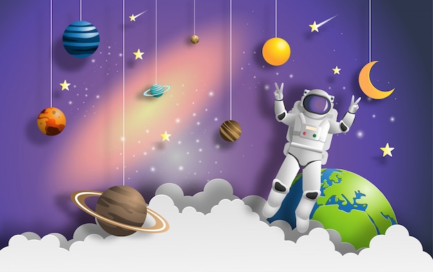 Astronauta en el espacio exterior