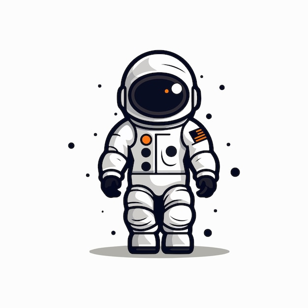 Vector astronauta y espacio ilustración clipart astronauta lindo