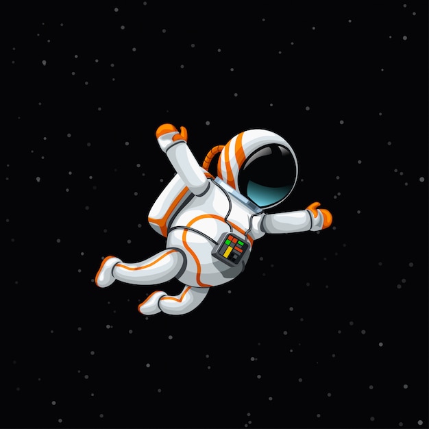 Astronauta en el espacio profundo