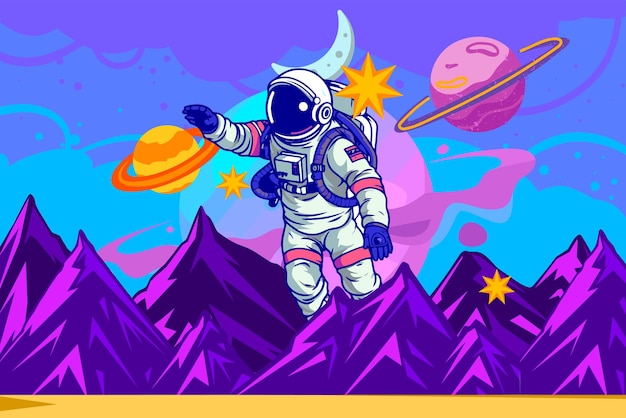 Un astronauta explorando el cosmos