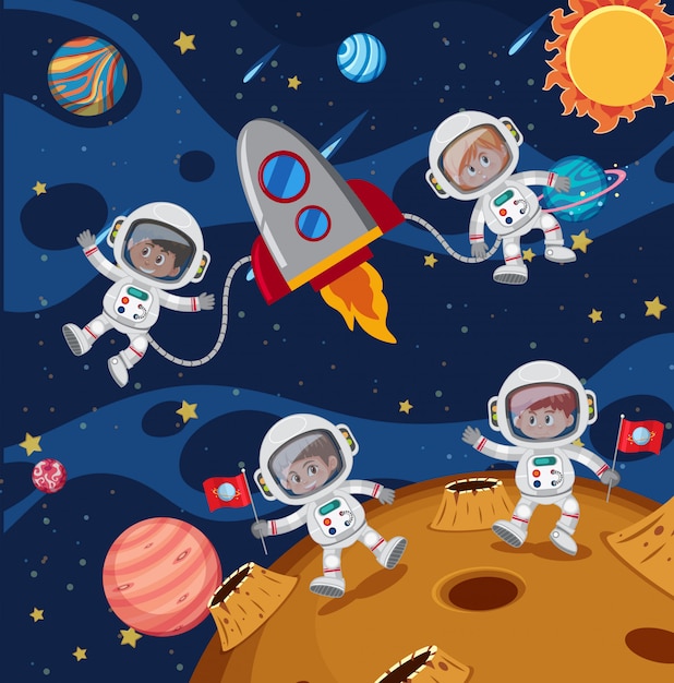 Astronauta explorando el espacio
