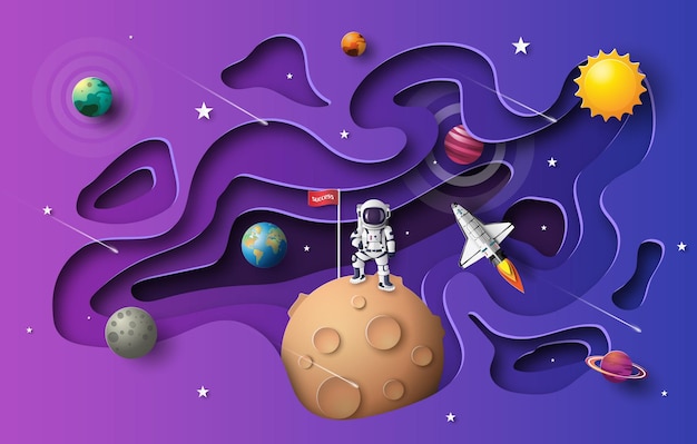 Astronauta explorando la galaxia