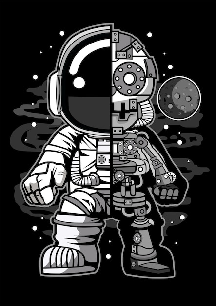 Astronauta Half Robot