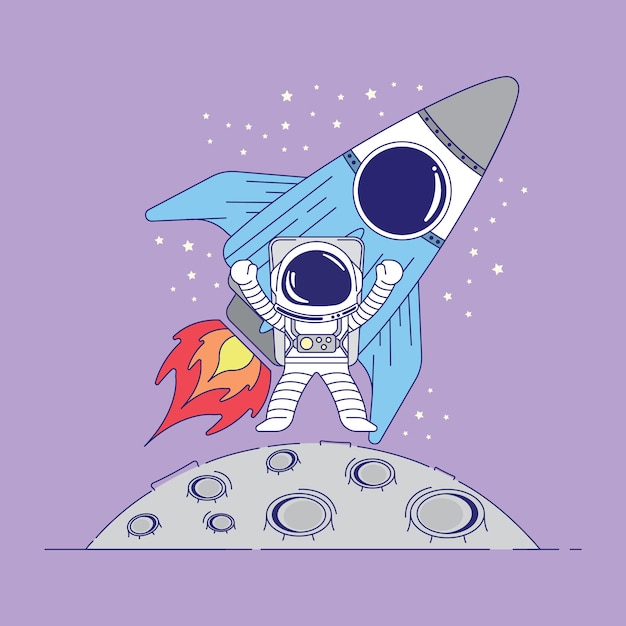 Astronauta en la luna