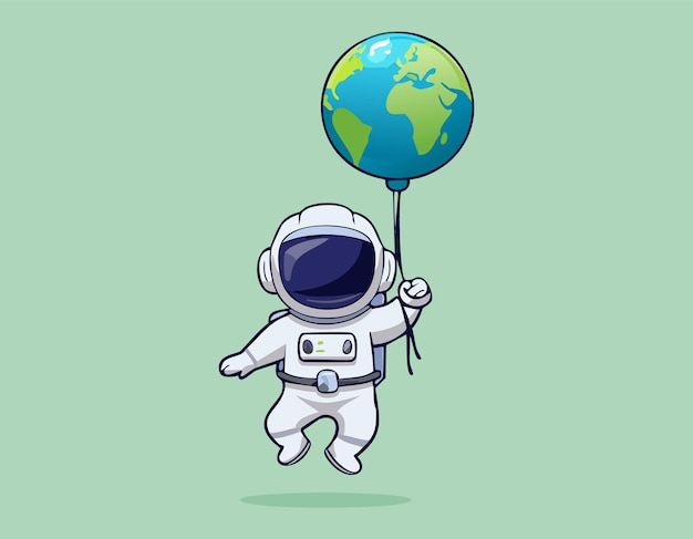 un astronauta sosteniendo un globo con la tierra en él