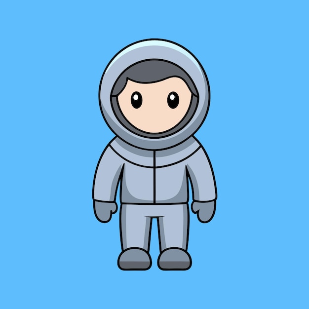 un astronauta con un traje espacial y un fondo azul