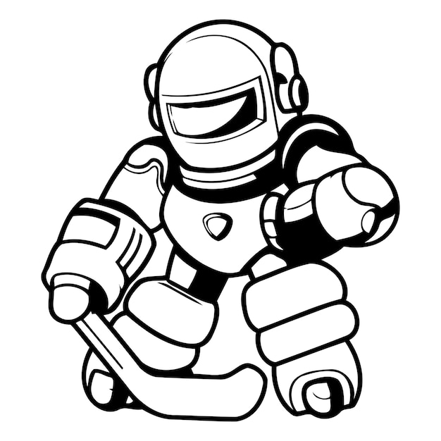 Vector astronauta en traje espacial ilustración vectorial de un personaje de dibujos animados