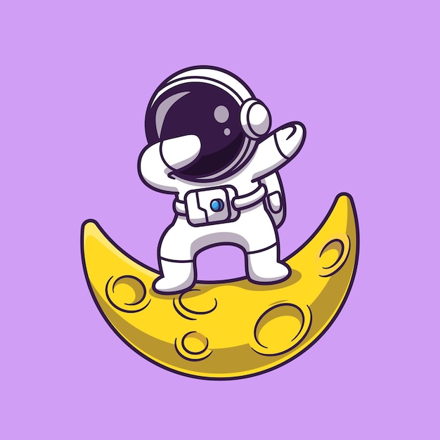 Astronautas Dabbing On The Moon Ilustración