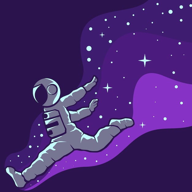 Astronautas divirtiéndose ilustración