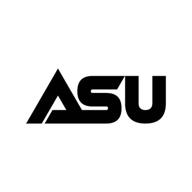 ASU abstract emblema inicial monograma símbolo de lujo icono sencillo diseño de letra logotipo