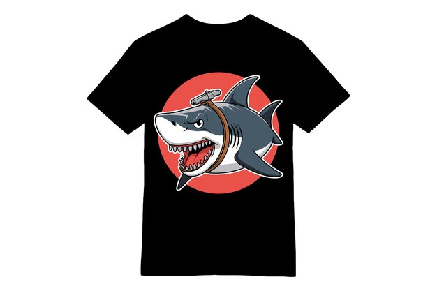 El ataque del tiburón láser es una camiseta de tiburón de ciencia ficción.