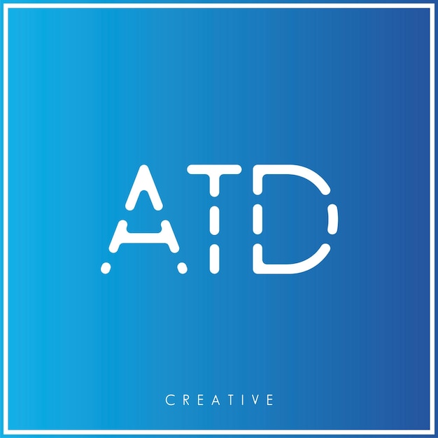 ATD VCreative Vector último diseño de logotipo mínimo último logotipo premium ilustración vectorial monograma