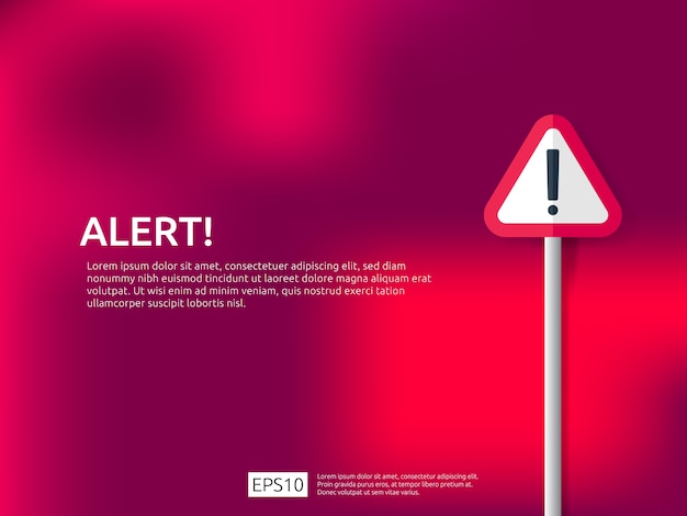 atención alerta señal de alerta pancarta