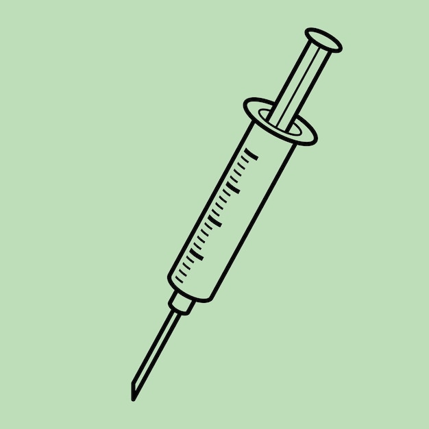 Atención sanitaria y artículos médicos utilizados por el médico y la enfermera Vector de esquema simple