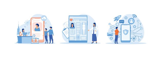 Atención sanitaria electrónica Nueva tecnología para reemplazar los datos clínicos en papel