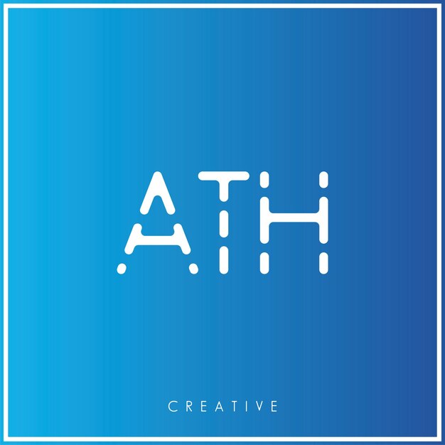 ATH Creative Vector Latter Diseño del logotipo Minimal Latter Logo Premium Ilustración vectorial Monograma