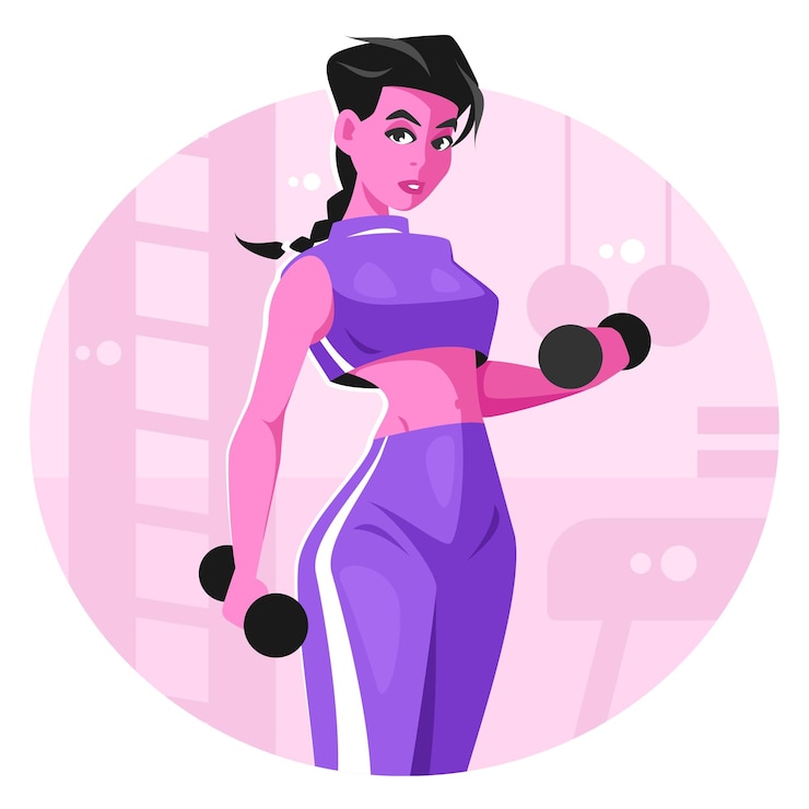 Vector atleta mujer