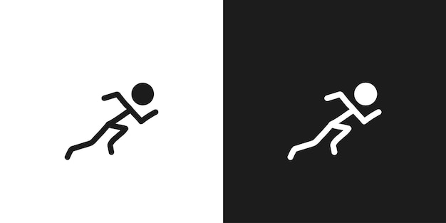 Atletismo icono pictograma vector diseño Stick figura hombre atletismo atleta vector icono signo símbolo