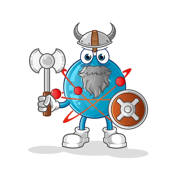 Atom vikingo con una ilustración de hacha