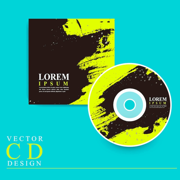 Vector atractivo diseño de plantilla de portada de cd