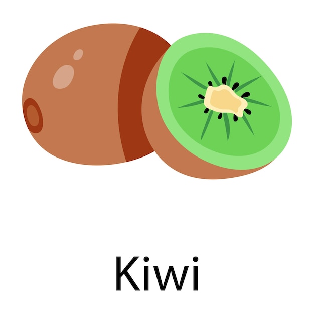 Un atractivo icono de garabato de kiwi