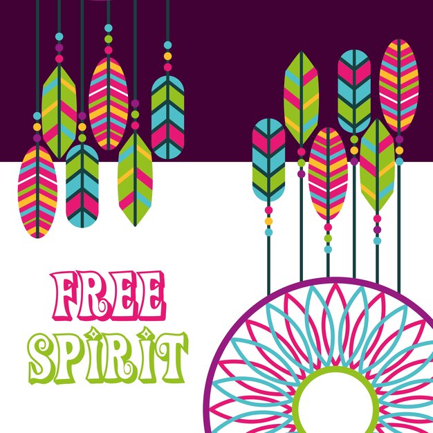 atrapasueños plumas boho hippie espíritu libre